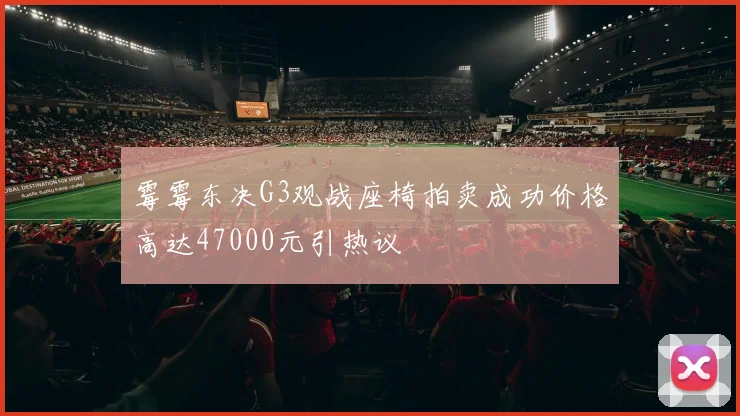 霉霉东决G3观战座椅拍卖成功价格高达47000元引热议